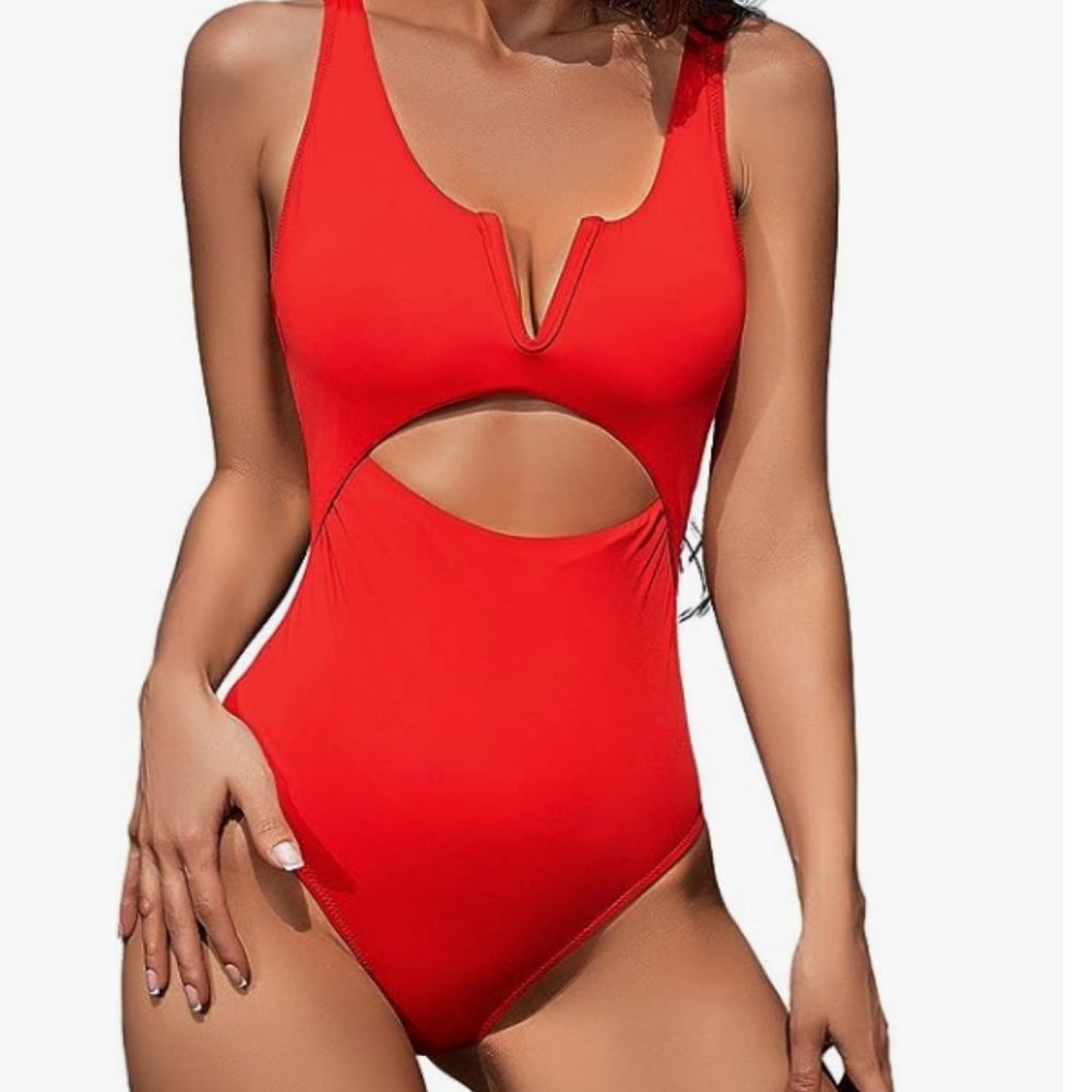 Meyeeka Womens One Piece Swimsuits Tummy Control Bathing Suit for Women Push Up